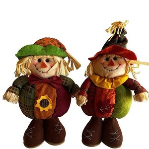 HOMERBEST HARVEST FALL HALLOWEEN MATERIAL DOLL DECOR SET OF 2